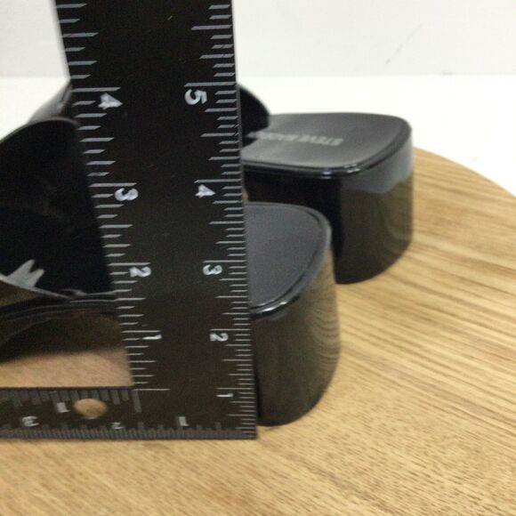 Steve Madden Womens Patent Platform Mule Sandals Block Heel Black US 7M - Picture 5 of 9